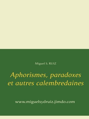 cover image of Aphorismes, paradoxes et autres calembredaines